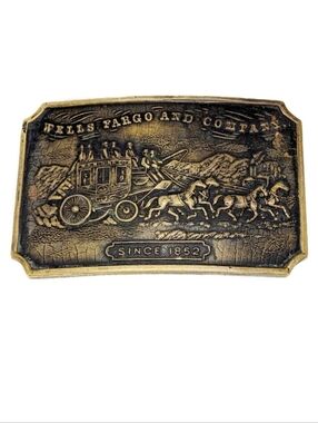Vintage Wells Fargo And Company Belt Buckle